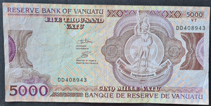 Vanuatu 5000 Vatu Banknote