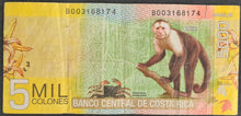 Load image into Gallery viewer, Costa Rica 5,000 Colones Banknote
