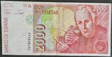 Load image into Gallery viewer, Spain 2000 Pesetas Banknote
