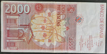 Load image into Gallery viewer, Spain 2000 Pesetas Banknote
