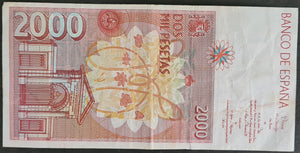 Spain 2000 Pesetas Banknote