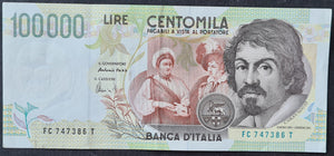 Italy 100 000 Lire Banknote