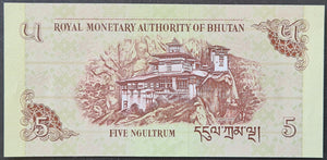 Bhutan 5 Ngultrum Banknote