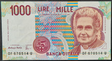 Load image into Gallery viewer, Italy 1000 Lire Banknote
