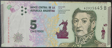 Load image into Gallery viewer, Argentina 5 Pesos Banknote
