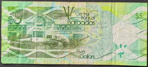 Barbados 5 Dollars Banknote