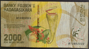 Madagascar 2,000 Ariary Banknote