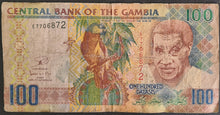 Load image into Gallery viewer, Gambia 100 Dalasis Banknote
