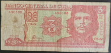 Load image into Gallery viewer, Cuba 3 Pesos Banknote
