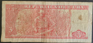 Cuba 3 Pesos Banknote