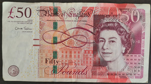 England 50 Pounds Banknote