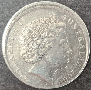 Australian Five Cent Error Coin Mis-Strike