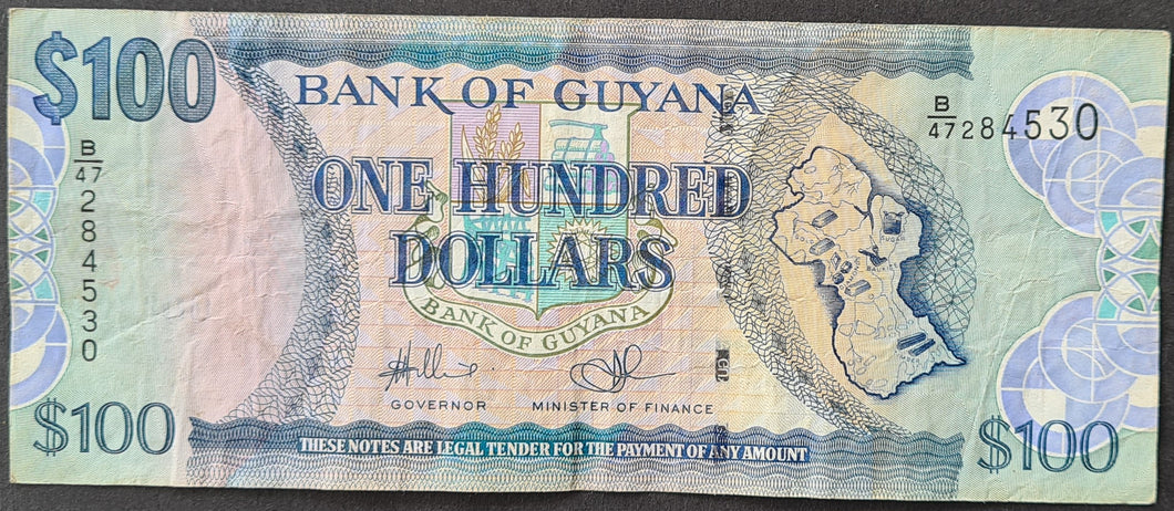 Guyana 100 Dollar Banknote