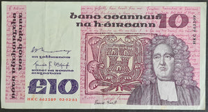 Republic of Ireland 10 Pound Banknote (1981)