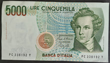 Load image into Gallery viewer, Italy 5000 Lire Banknote
