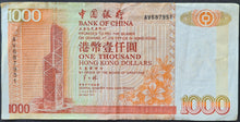 Load image into Gallery viewer, Hong Kong 1,000 Dollar Banknote 1997 Bank of China
