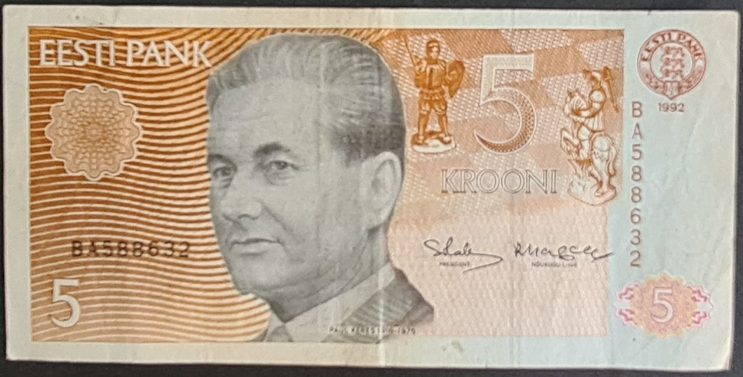 Estonia 5 Krooni Banknote