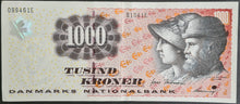 Load image into Gallery viewer, Denmark 1000 Kroner Banknote
