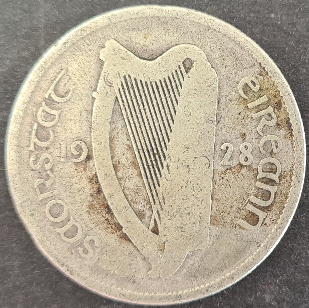 Ireland 1928 Silver Florin Coin