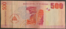 Load image into Gallery viewer, Nicaragua 500 Cordoba Banknote
