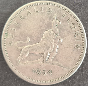 Australia One Florin 1954 Royal Visit