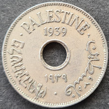 Load image into Gallery viewer, 1939 Palestine 10 Mils Coin
