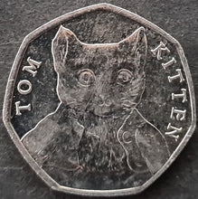 Load image into Gallery viewer, England 50 Pence Coin 2017  (Tom Kitten - Beatrix Potter )
