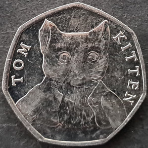 England 50 Pence Coin 2017  (Tom Kitten - Beatrix Potter )