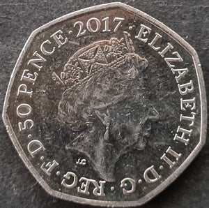 England 50 Pence Coin 2017  (Tom Kitten - Beatrix Potter )