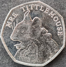 Load image into Gallery viewer, England 50 Pence Coin 2018  (Mrs Tittlemouse - Beatrix Potter )
