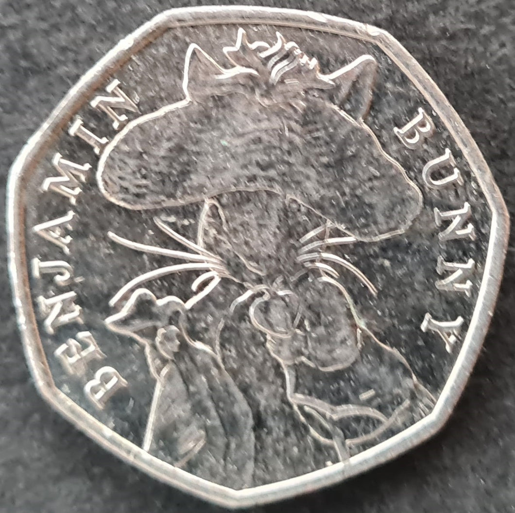 England 50 Pence Coin 2017  (Benjamin Bunny - Beatrix Potter )