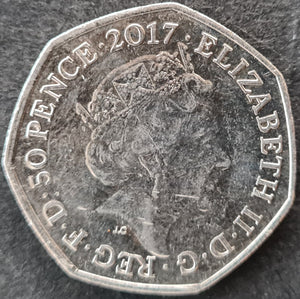 England 50 Pence Coin 2017  (Benjamin Bunny - Beatrix Potter )