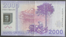 Load image into Gallery viewer, Chile 2,000 Pesos Banknote
