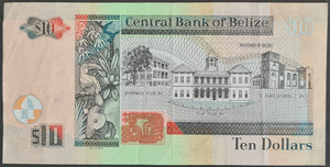 Belize 10 Dollars Banknote