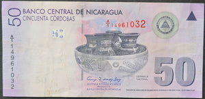 Nicaragua 50 Cordoba Banknote