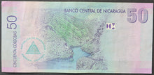 Load image into Gallery viewer, Nicaragua 50 Cordoba Banknote
