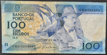 Load image into Gallery viewer, Portugal 100 Escudos Banknote 1988
