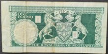 Load image into Gallery viewer, Scotland 1 Pound Banknote Royal Bank of Scotland 1970
