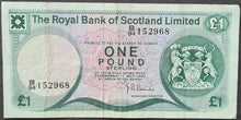 Load image into Gallery viewer, Scotland 1 Pound Banknote Royal Bank of Scotland 1980
