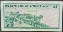 Load image into Gallery viewer, Scotland 1 Pound Banknote Royal Bank of Scotland 1980
