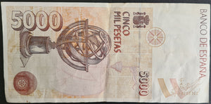 Spain 5000 Pesetas Banknote