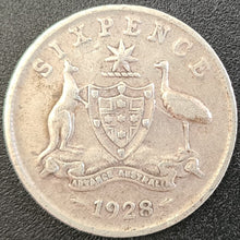 Load image into Gallery viewer, 1928 Australian Sixpence
