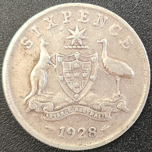 1928 Australian Sixpence