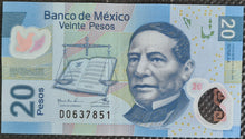 Load image into Gallery viewer, Mexico 20 Pesos Banknote
