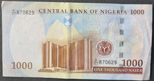 Load image into Gallery viewer, Nigeria 1000 Naira Banknote
