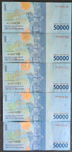 Load image into Gallery viewer, 5 x Indonesia 50,000 Rupiah Banknotes
