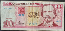 Load image into Gallery viewer, Cuba 100 Pesos Banknote
