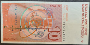 Switzerland 10 Francs Banknote