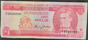 Barbados 1 Dollar Banknote