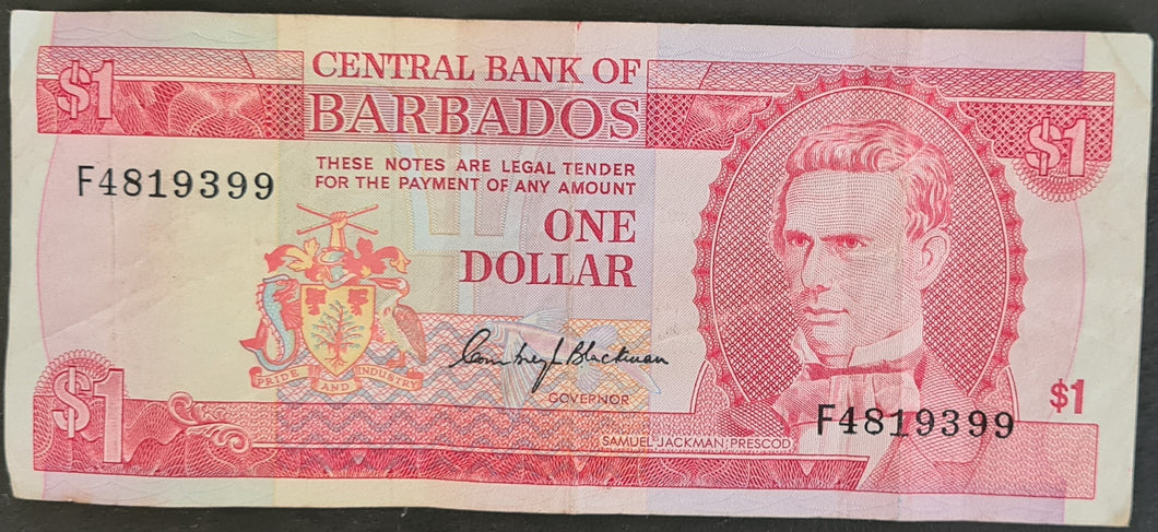 Barbados 1 Dollar Banknote